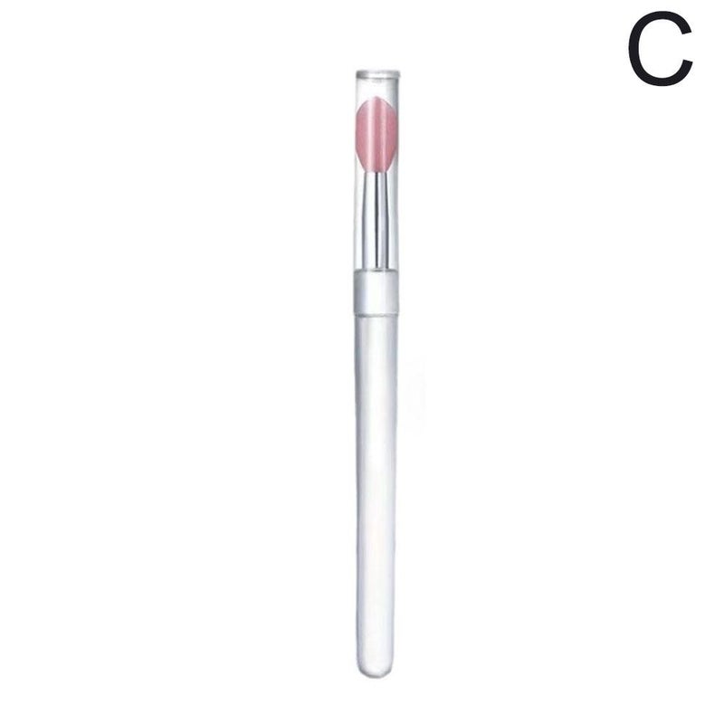 Portable silicone lip brush, small capped dustproof lip brush, lipstick brush, lip makeup brush